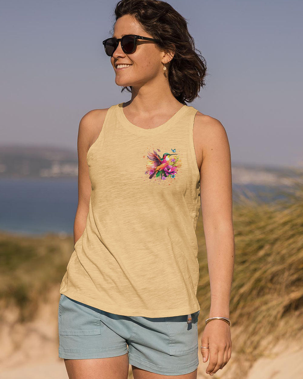 JUST BREATHE HUMMINGBIRD ALL OVER PRINT - YHDU1507242
