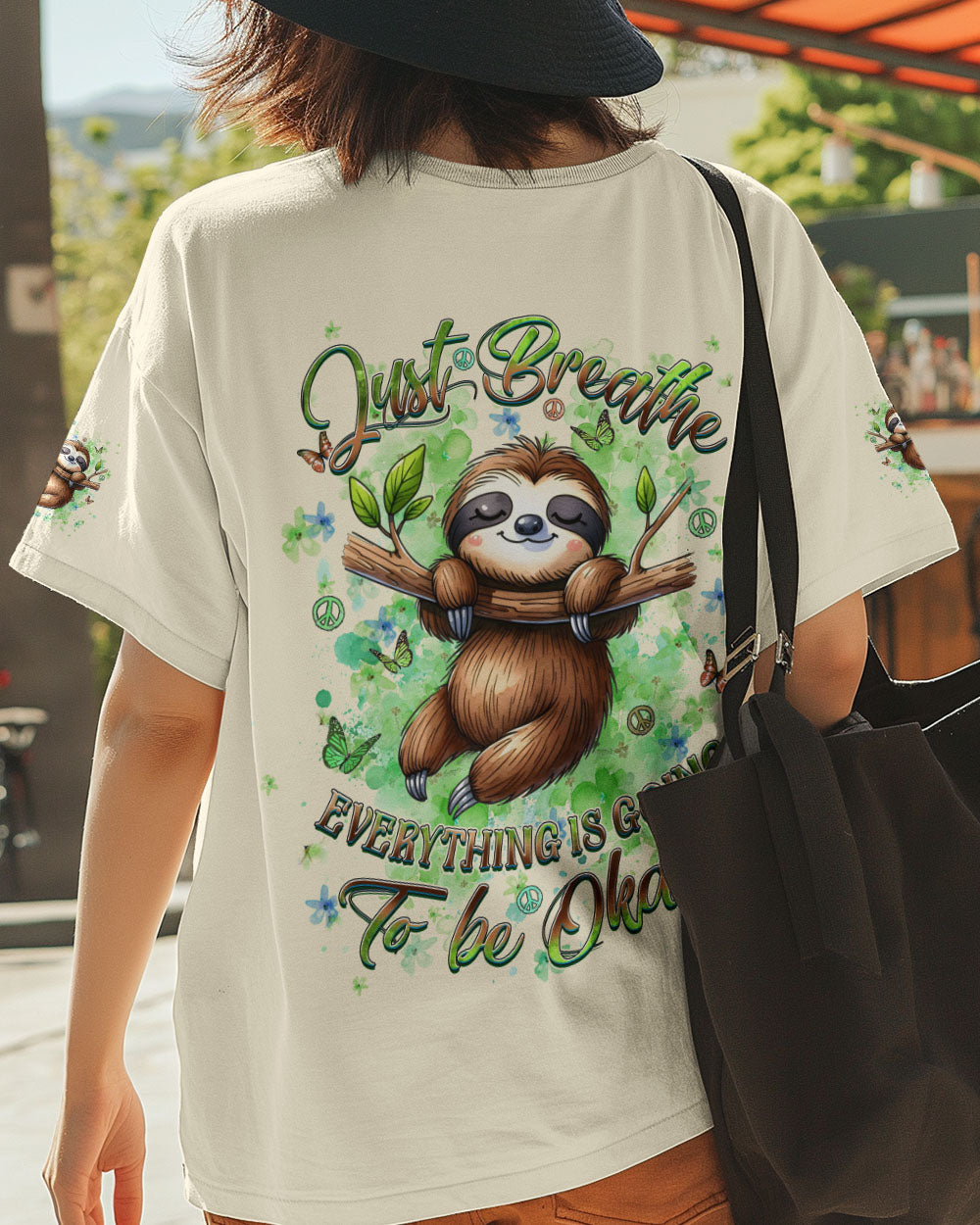JUST BREATHE SLOTH ALL OVER PRINT - YHDU1507251