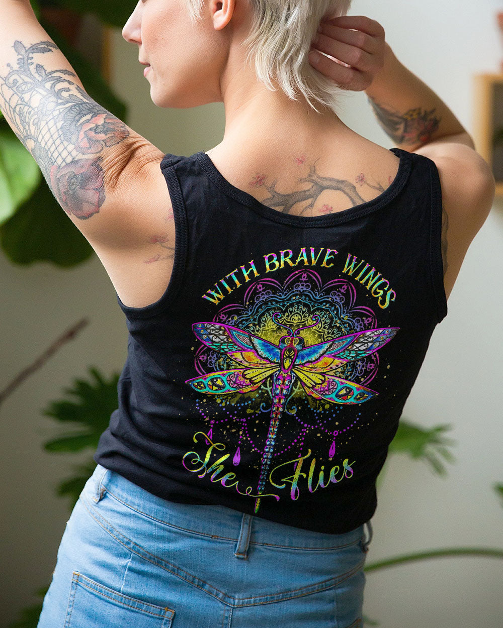 WITH BRAVE WINGS SHE FLIES ALL OVER PRINT - YHDU1606231