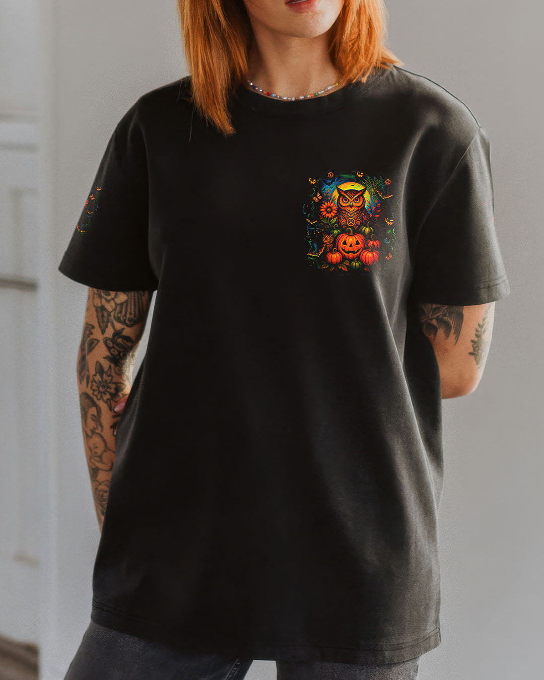 HELLO DARKNESS MY OLD FRIEND OWL HALLOWEEN ALL OVER PRINT - YHDU1607253