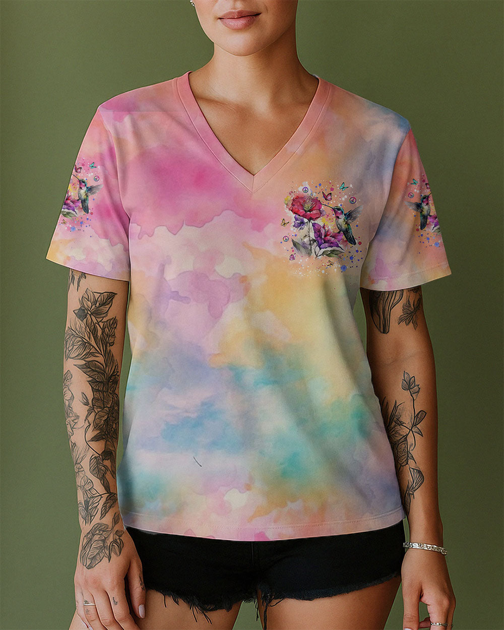 JUST BREATHE HUMMINGBIRD ALL OVER PRINT - YHDU1610243
