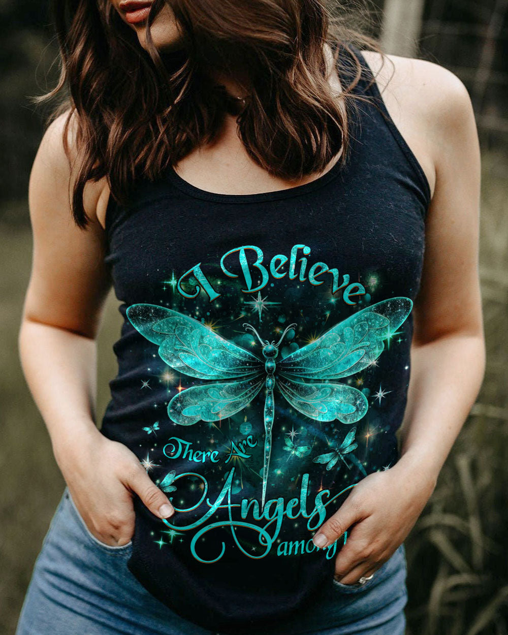 I BELIEVE THERE ARE ANGELS AMONG US ALL OVER PRINT - YHDU1707231