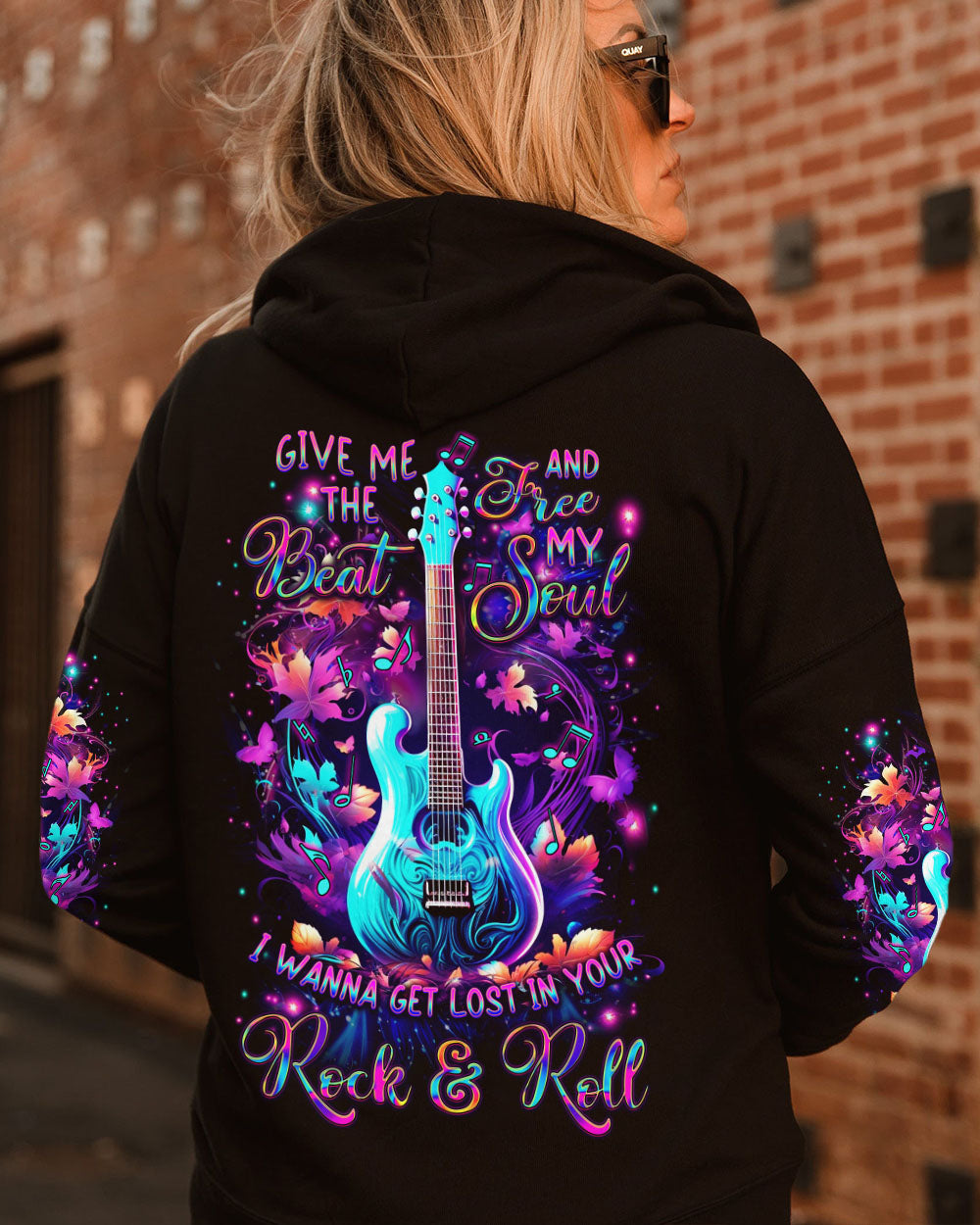 GIVE ME THE BEAT AND FREE MY SOUL GUITAR ALL OVER PRINT - YHDU1708231