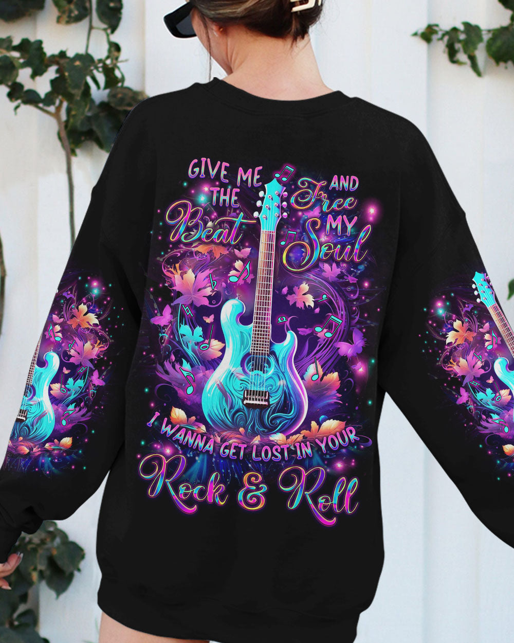 GIVE ME THE BEAT AND FREE MY SOUL GUITAR ALL OVER PRINT - YHDU1708231