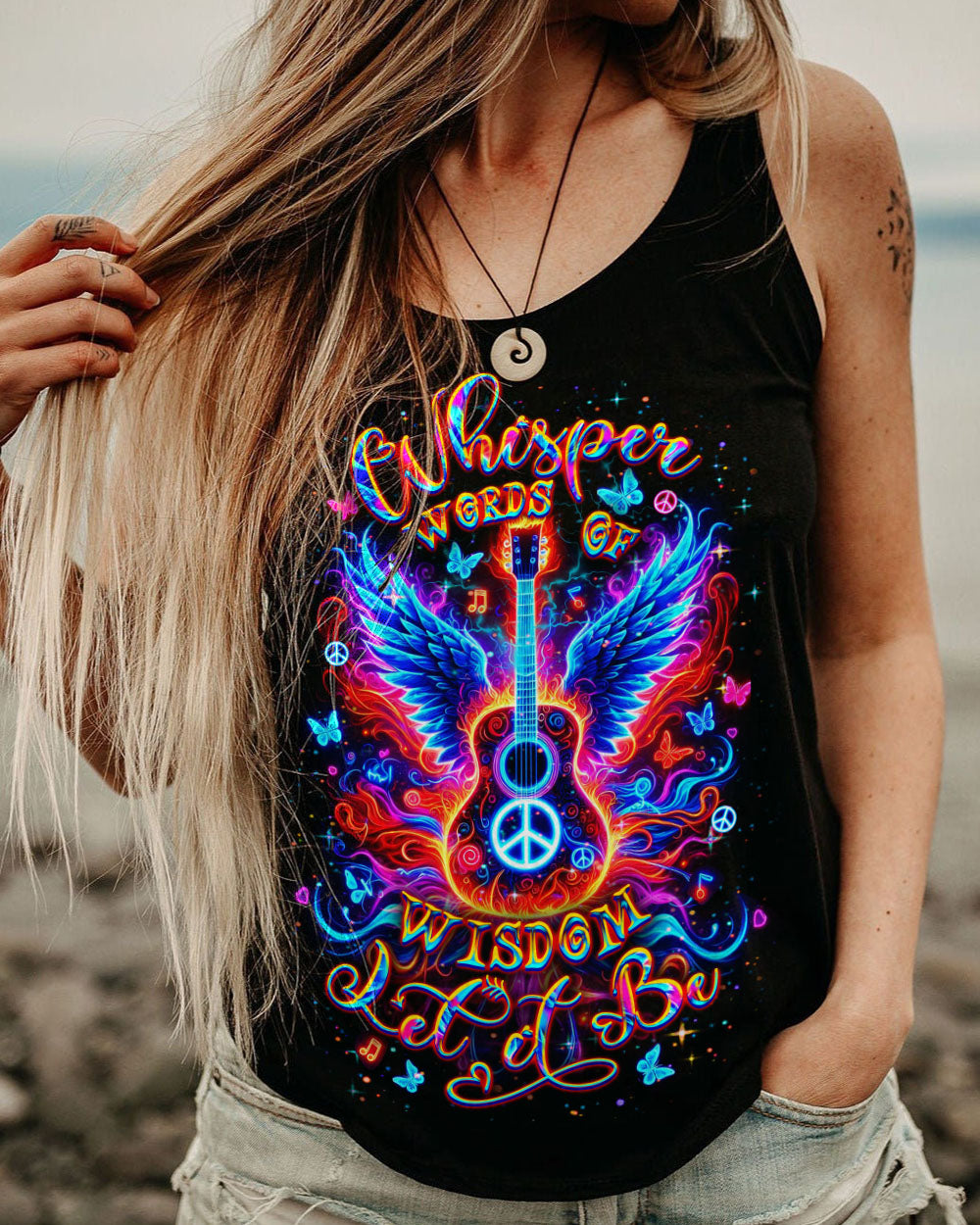 WHISPER WORDS OF WISDOM LET IT BE GUITAR ALL OVER PRINT - YHDU1804253