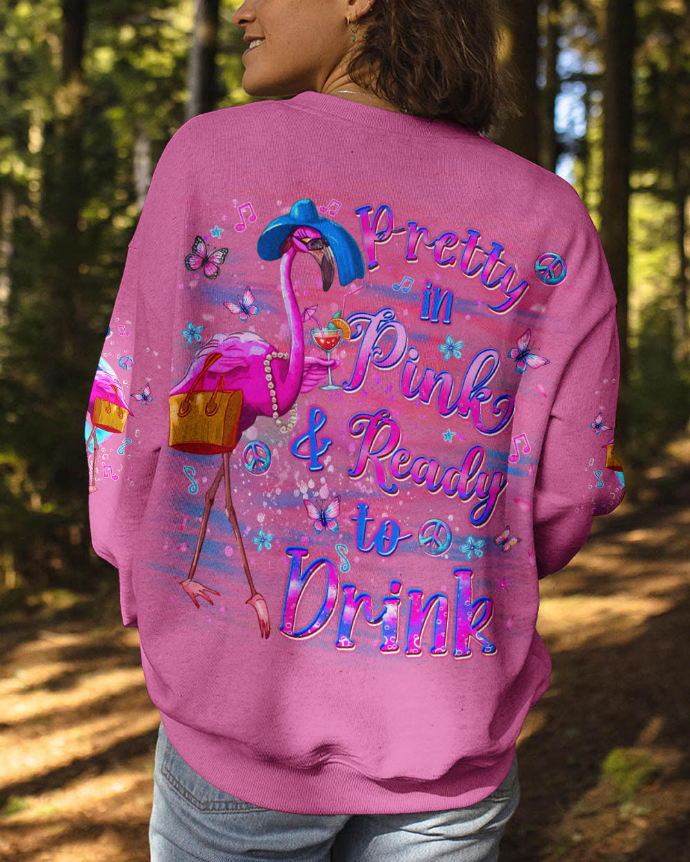 PRETTY IN PINK FLAMINGO ALL OVER PRINT - YHDU1806243