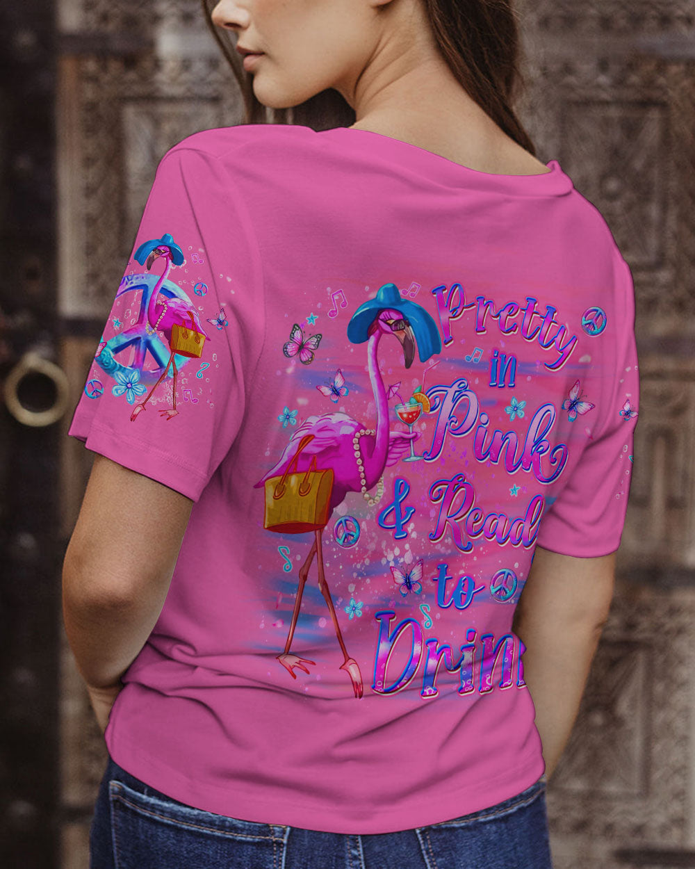 PRETTY IN PINK FLAMINGO ALL OVER PRINT - YHDU1806243