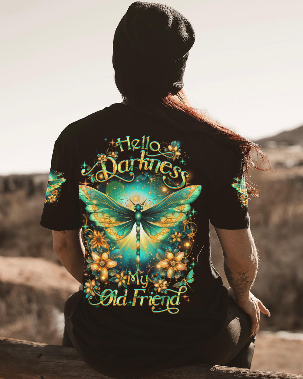 HELLO DARKNESS MY OLD FRIEND DRAGONFLY ALL OVER PRINT - YHDU1807231