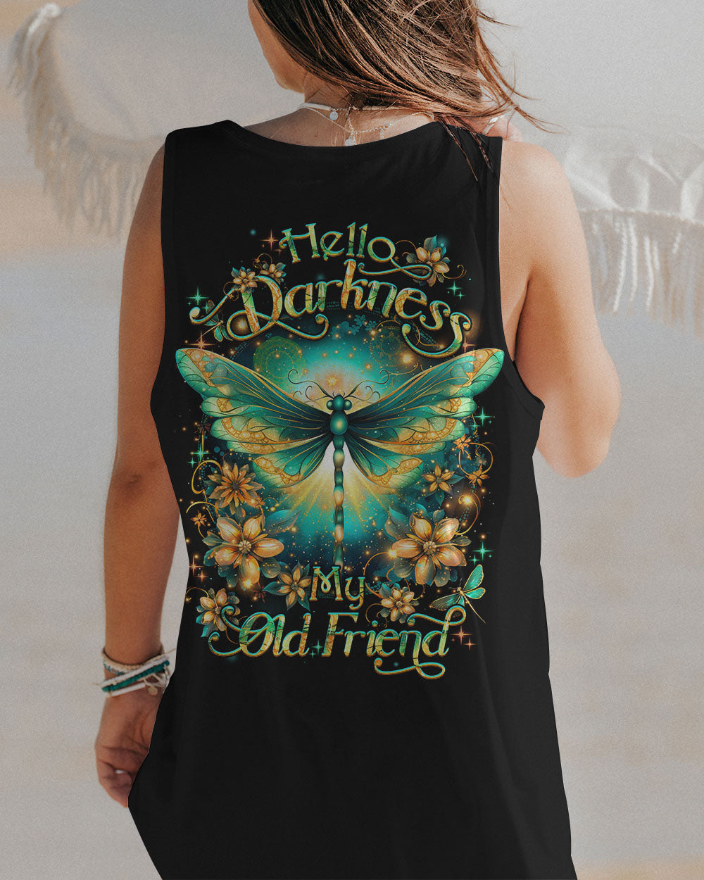 HELLO DARKNESS MY OLD FRIEND DRAGONFLY ALL OVER PRINT - YHDU1807231