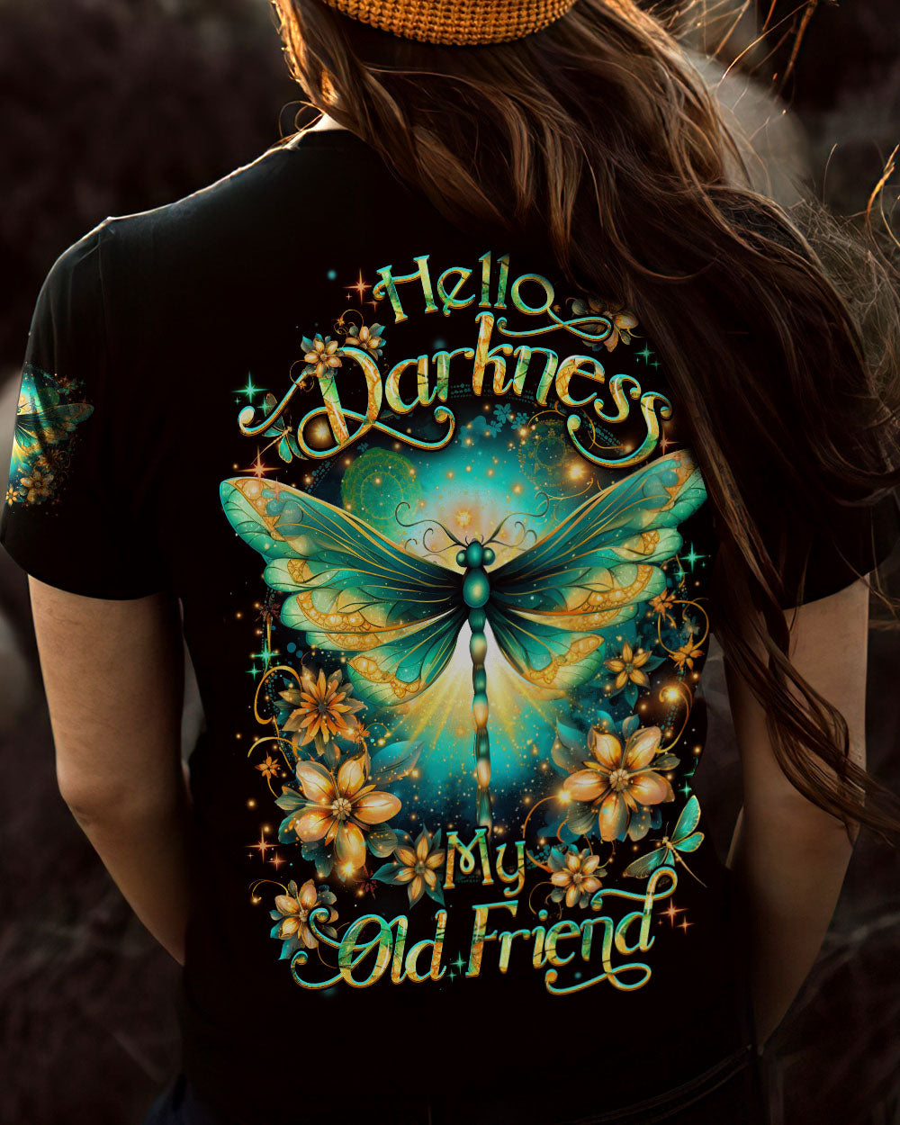 HELLO DARKNESS MY OLD FRIEND DRAGONFLY ALL OVER PRINT - YHDU1807231