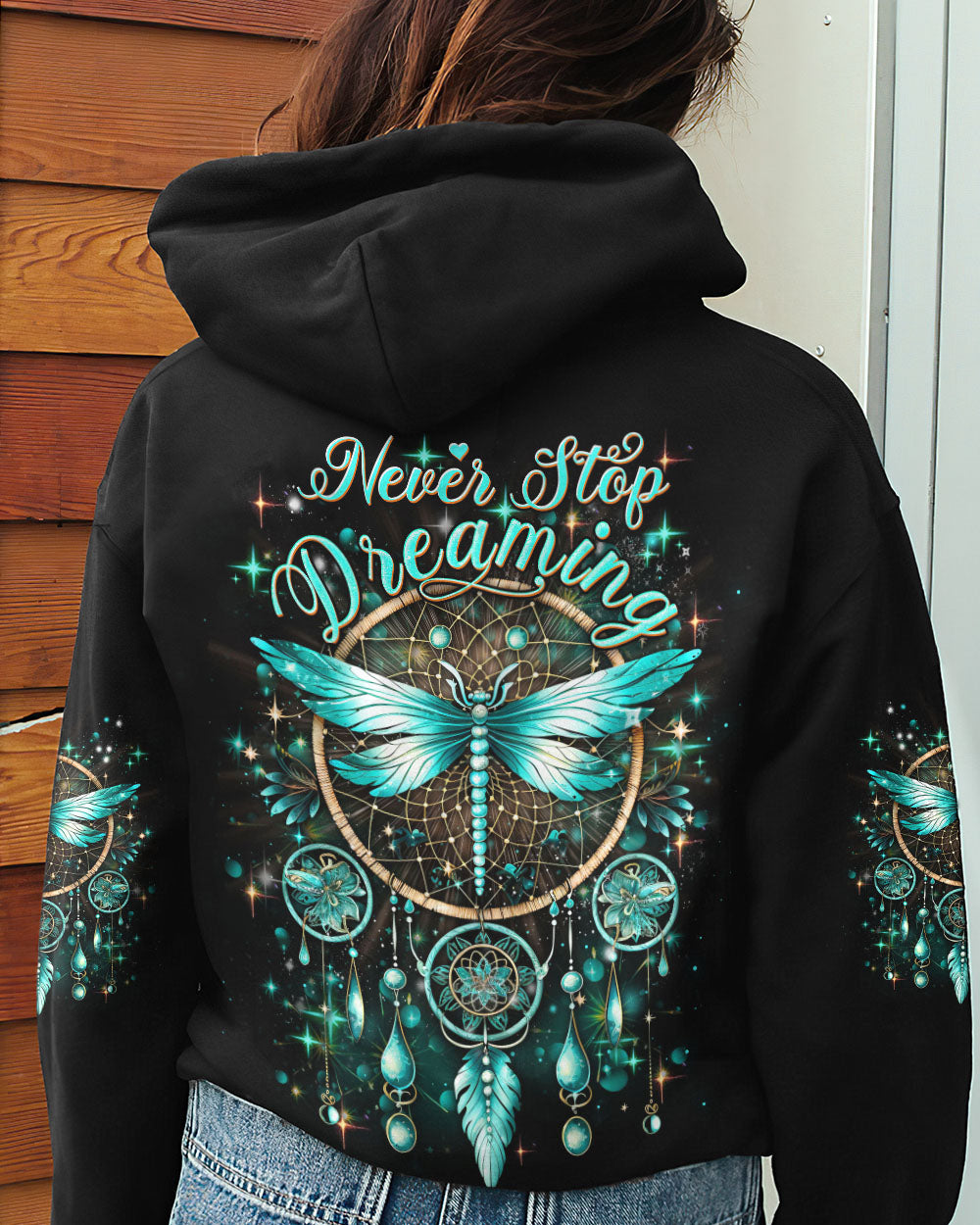 NEVER STOP DREAMING DRAGONFLY ALL OVER PRINT - YHDU1807232