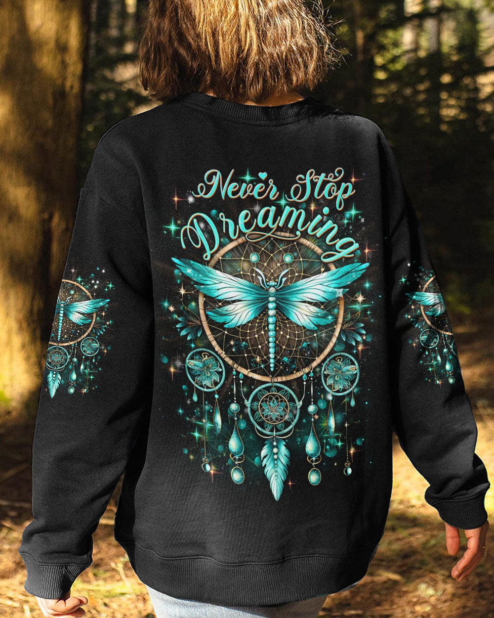 NEVER STOP DREAMING DRAGONFLY ALL OVER PRINT - YHDU1807232