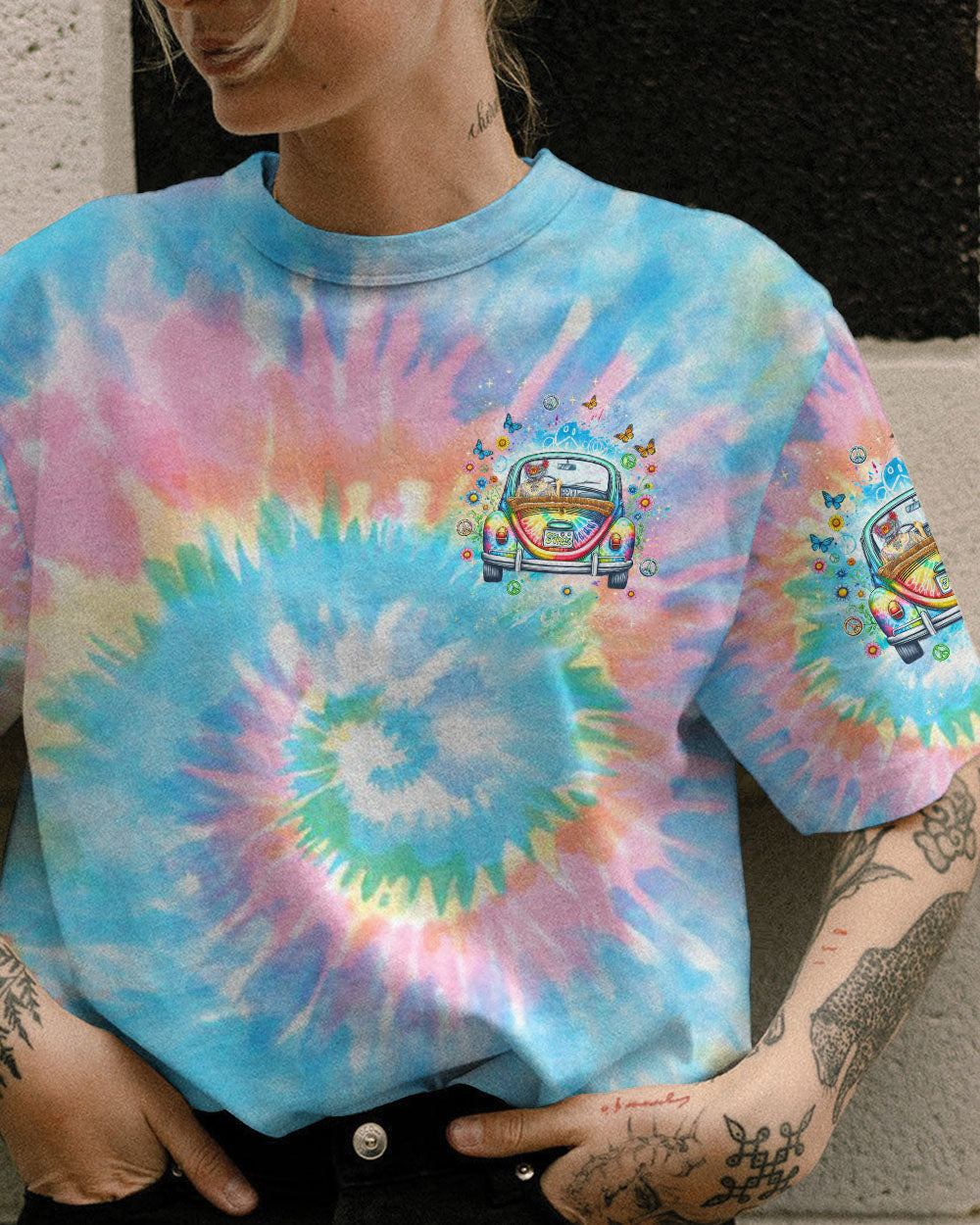 RUNNING AGAINST THE WIND TIE DYE ALL OVER PRINT - YHDU1901243