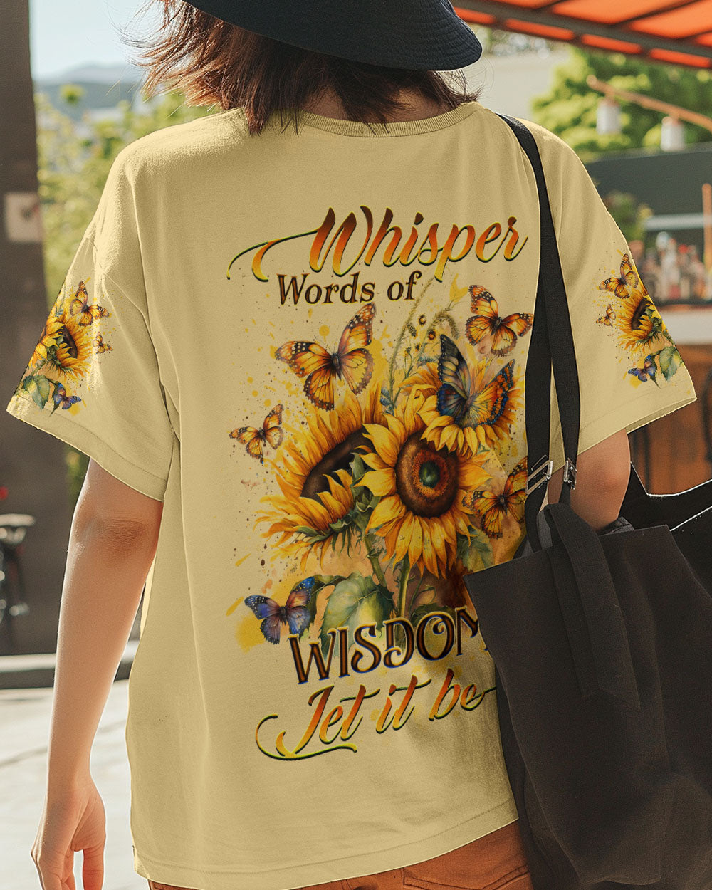 WHISPER WORDS OF WISDOM SUNFLOWER BUTTERFLY ALL OVER PRINT - YHDU1906232