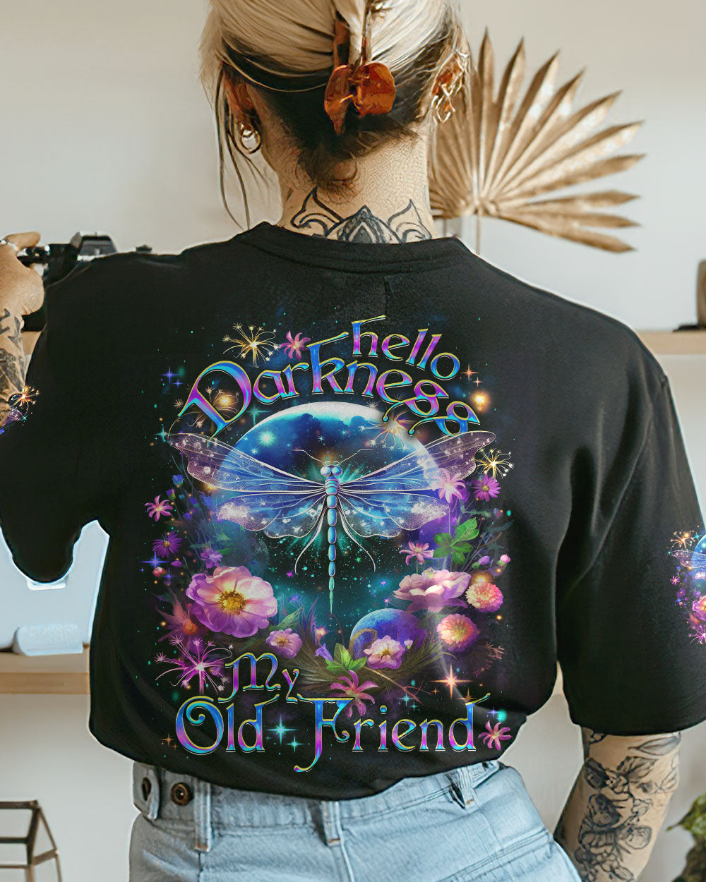 HELLO DARKNESS MY OLD FRIEND DRAGONFLY ALL OVER PRINT - YHDU1907231