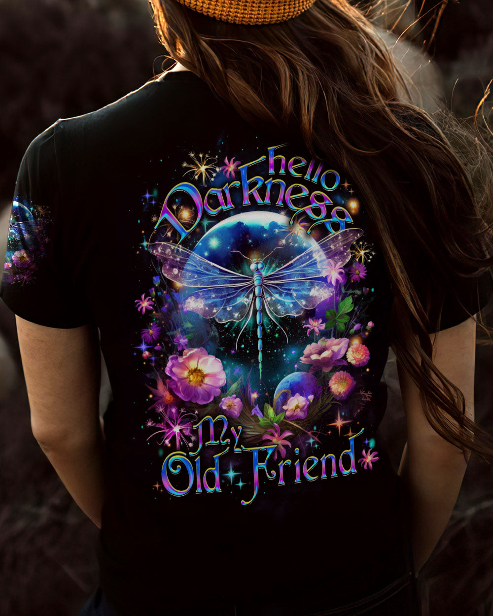 HELLO DARKNESS MY OLD FRIEND DRAGONFLY ALL OVER PRINT - YHDU1907231