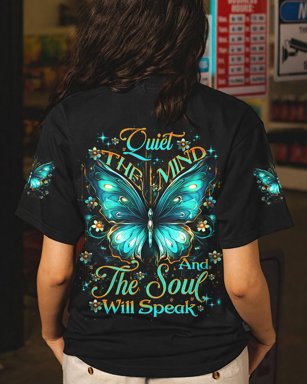 QUIET THE MIND AND THE SOUL WILL SPEAK BUTTERFLY ALL OVER PRINT - YHDU1907232