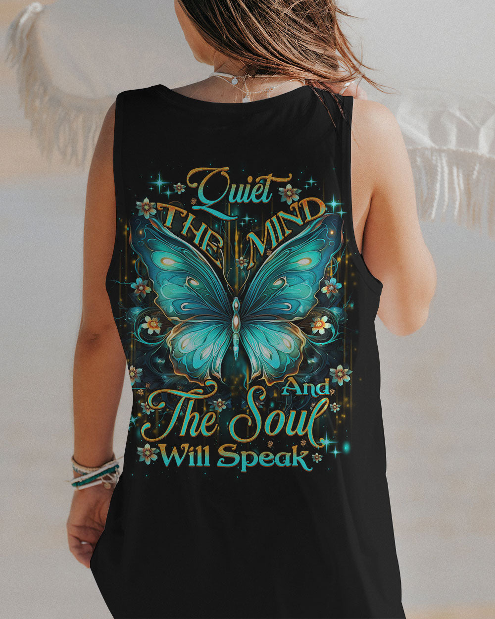 QUIET THE MIND AND THE SOUL WILL SPEAK BUTTERFLY ALL OVER PRINT - YHDU1907232
