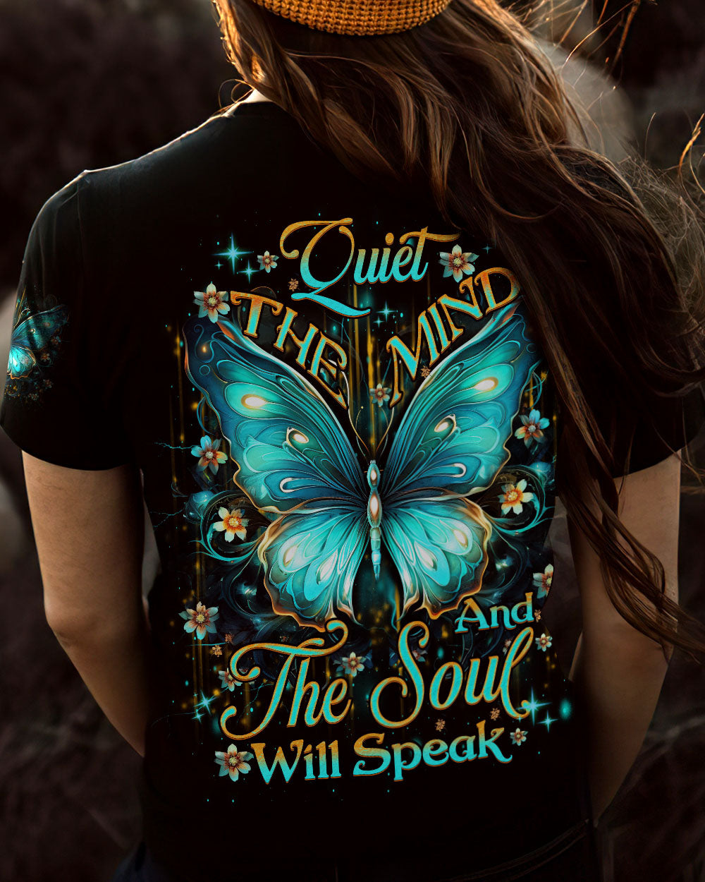 QUIET THE MIND AND THE SOUL WILL SPEAK BUTTERFLY ALL OVER PRINT - YHDU1907232