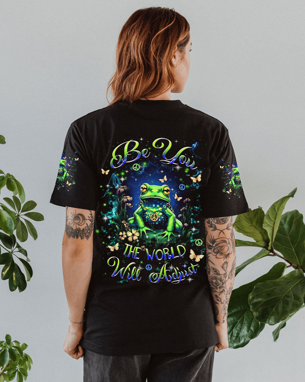 BE YOU THE WORLD WILL ADJUST FROG ALL OVER PRINT - YHDU1907244