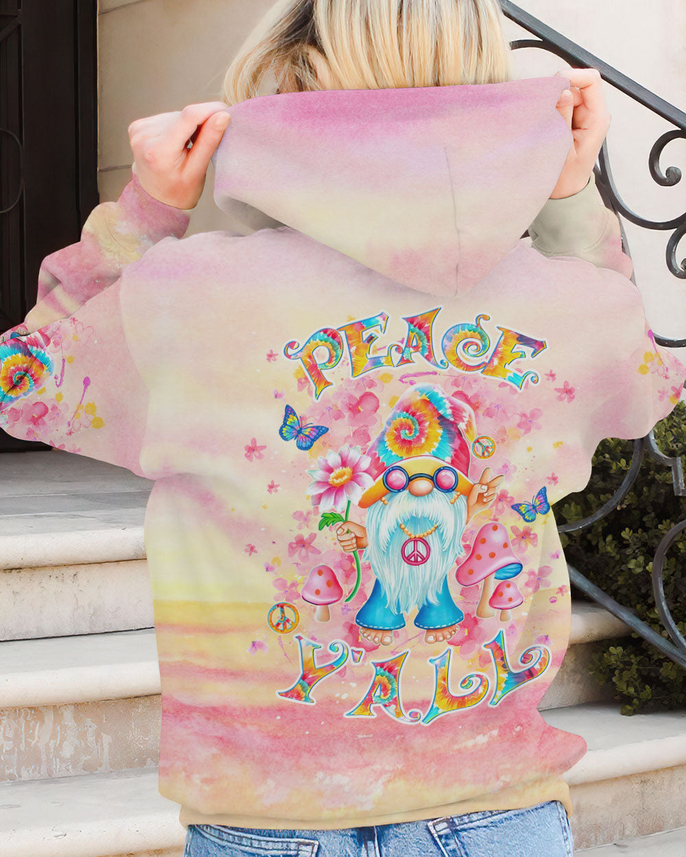 PEACE Y'ALL GNOME ALL OVER PRINT - YHDU1912232