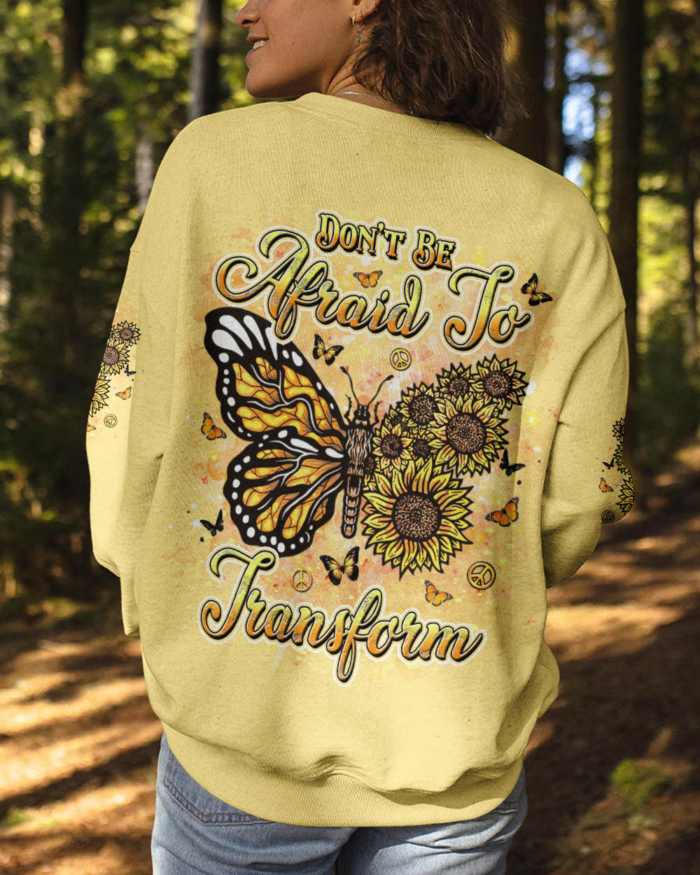 DON'T BE AFRAID TO TRANSFORM BUTTERFLY ALL OVER PRINT - YHDU2001254