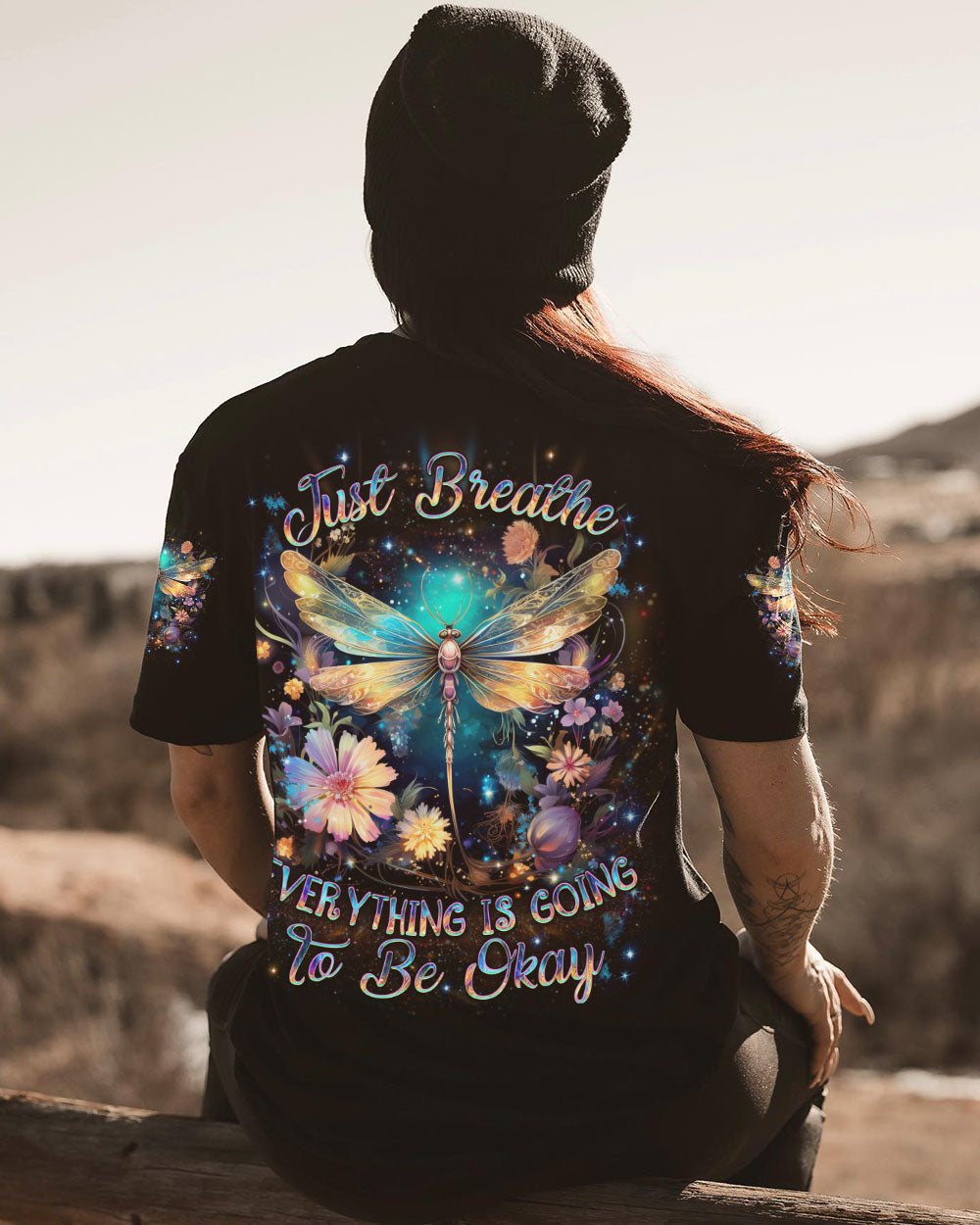 JUST BREATHE DRAGONFLY ALL OVER PRINT - YHDU2002244