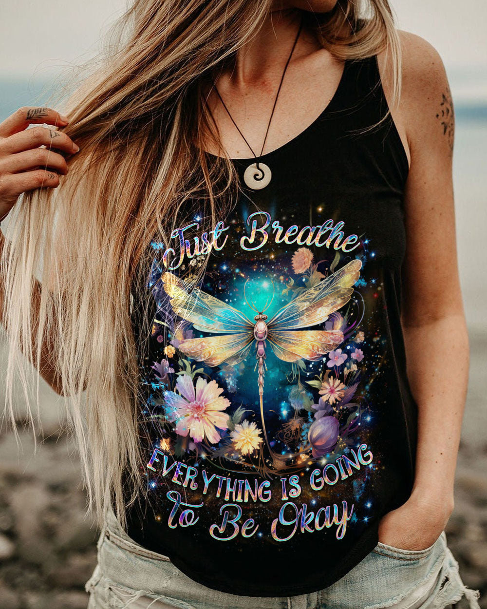 JUST BREATHE DRAGONFLY ALL OVER PRINT - YHDU2002244