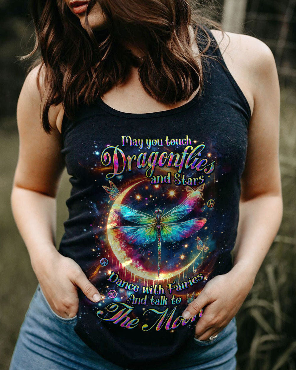 MAY YOU TOUCH DRAGONFLIES AND STARS ALL OVER PRINT - YHDU2005243