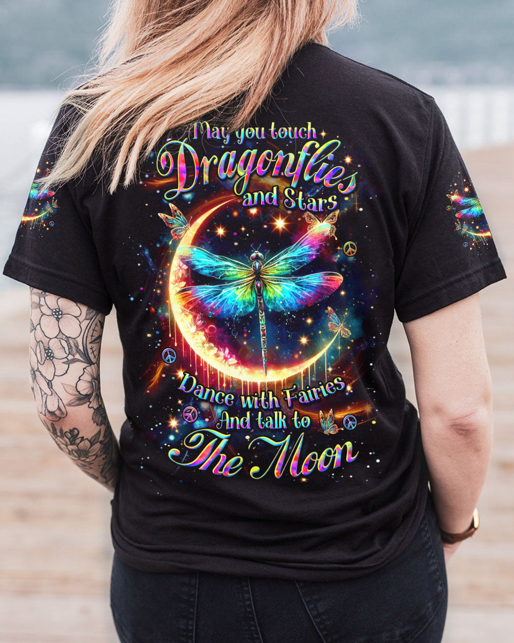 MAY YOU TOUCH DRAGONFLIES AND STARS ALL OVER PRINT - YHDU2005243