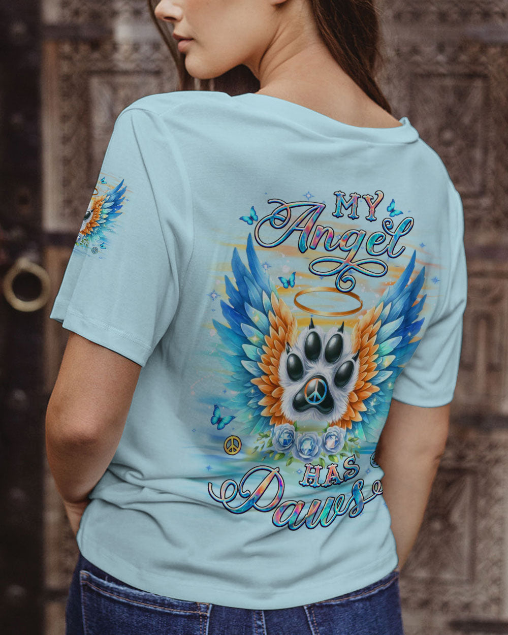 MY ANGEL HAS PAWS ALL OVER PRINT - YHDU2101251