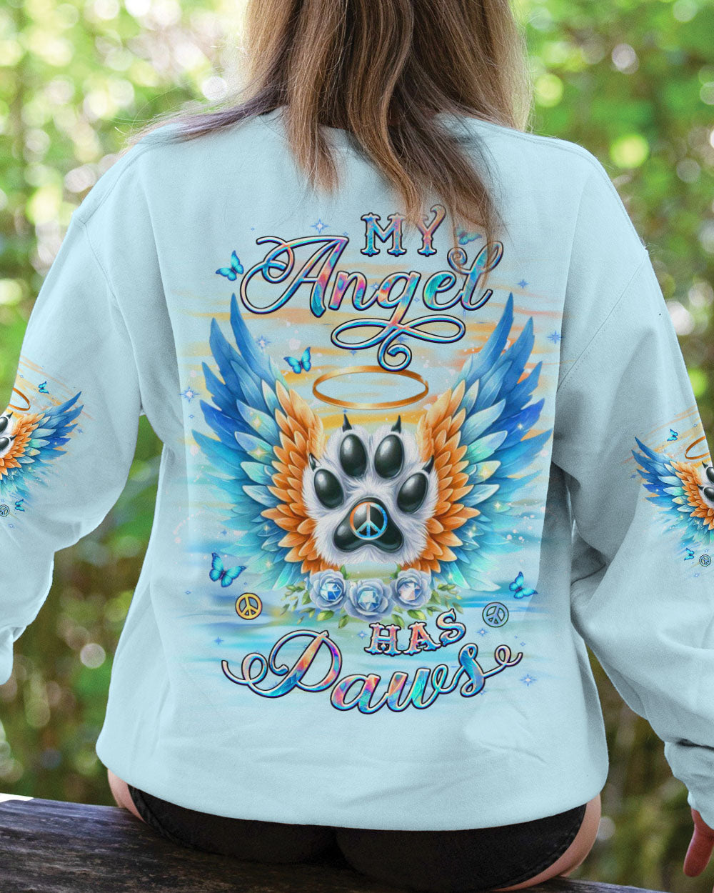 MY ANGEL HAS PAWS ALL OVER PRINT - YHDU2101251