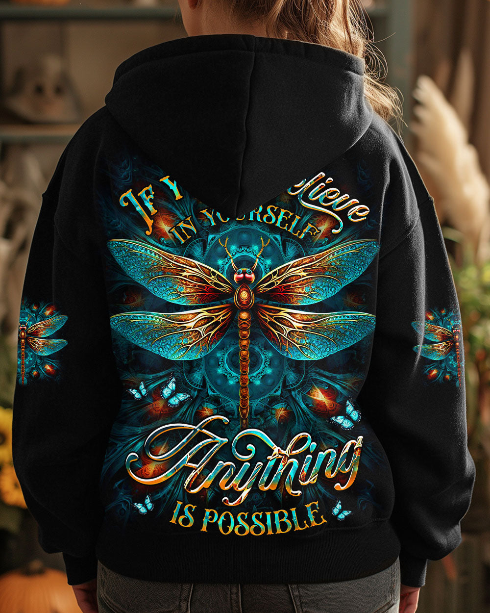 BELIEVE IN YOURSELF DRAGONFLY ALL OVER PRINT - YHDU2102253