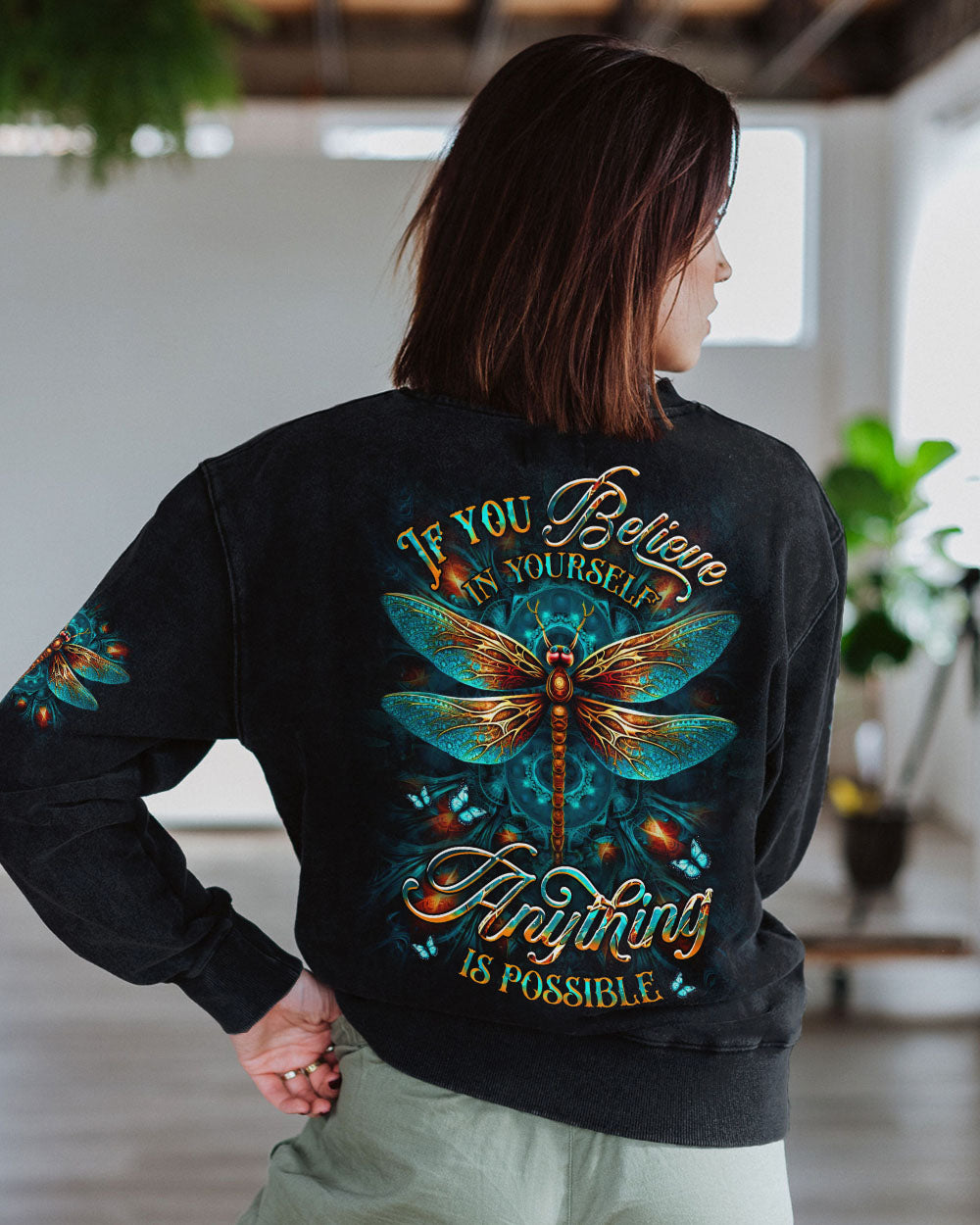 BELIEVE IN YOURSELF DRAGONFLY ALL OVER PRINT - YHDU2102253