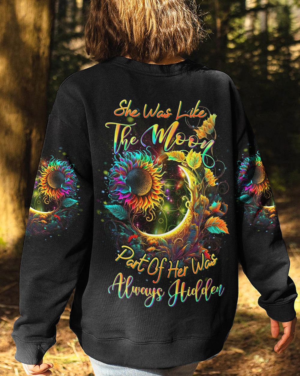 SHE WAS LIKE THE MOON SUNFLOWER ALL OVER PRINT - YHDU2106232