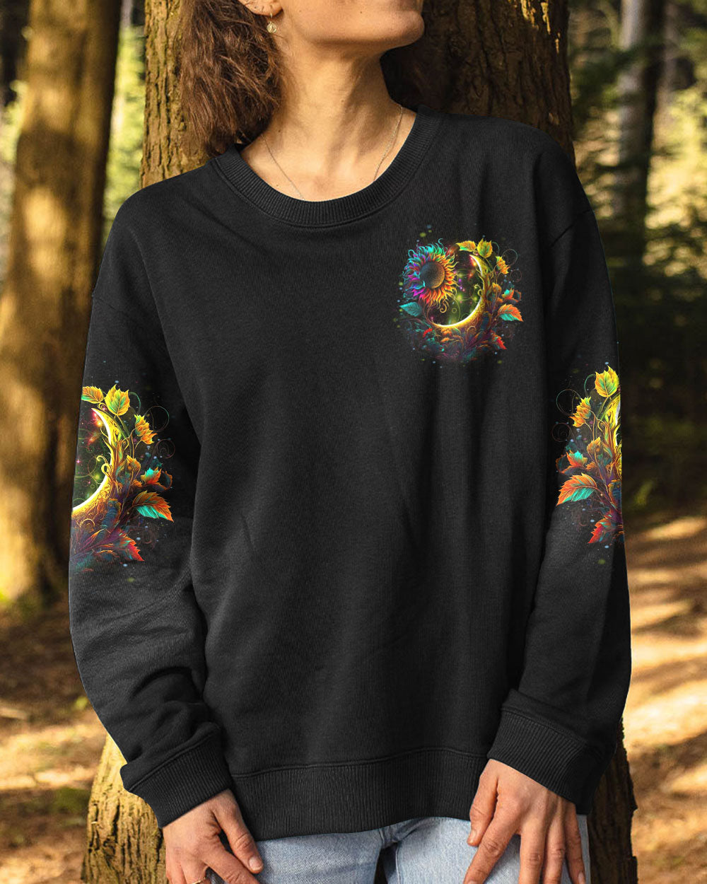 SHE WAS LIKE THE MOON SUNFLOWER ALL OVER PRINT - YHDU2106232