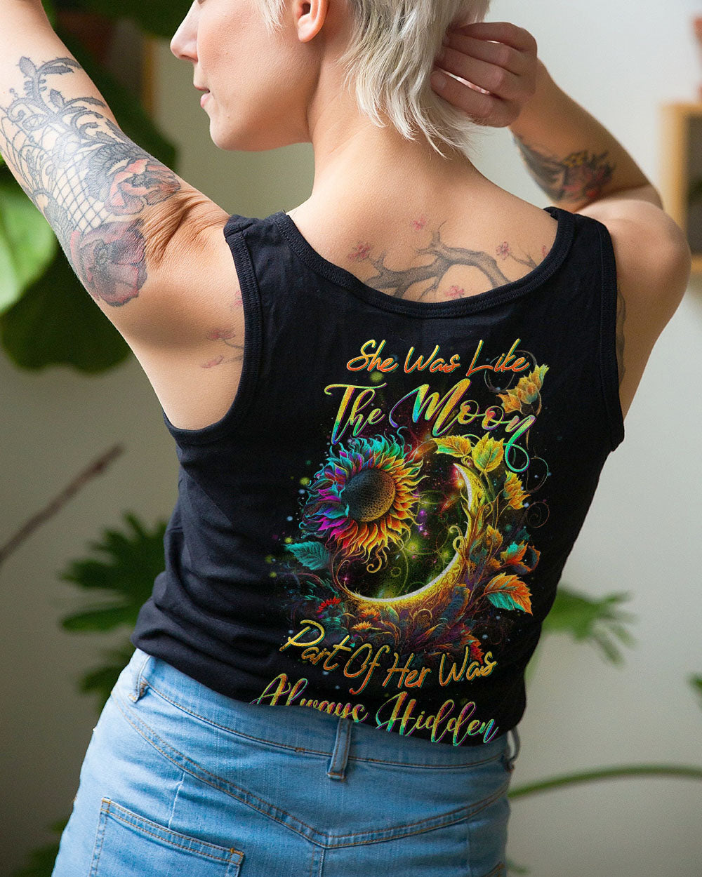 SHE WAS LIKE THE MOON SUNFLOWER ALL OVER PRINT - YHDU2106232