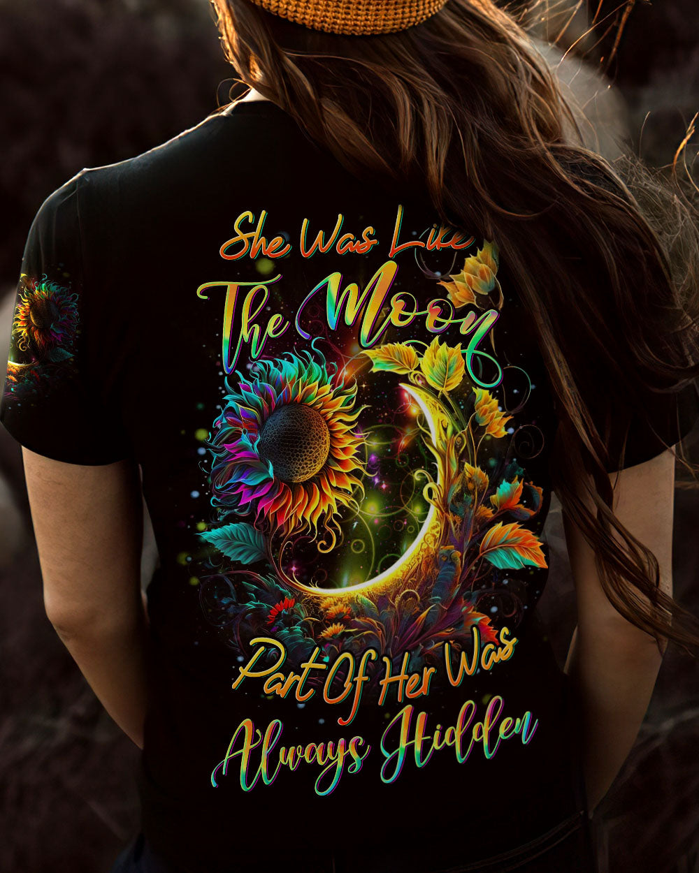 SHE WAS LIKE THE MOON SUNFLOWER ALL OVER PRINT - YHDU2106232
