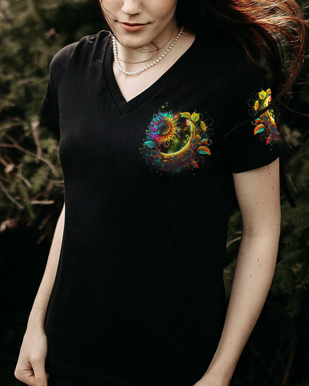 SHE WAS LIKE THE MOON SUNFLOWER ALL OVER PRINT - YHDU2106232