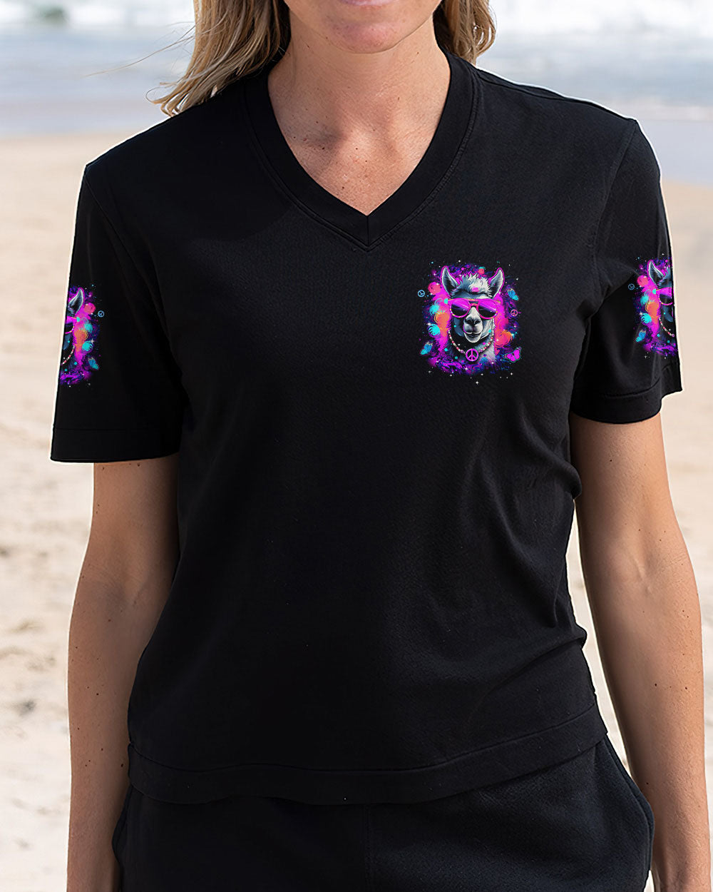 BE YOU THE WORLD WILL ADJUST LLAMA ALL OVER PRINT - YHDU2201253