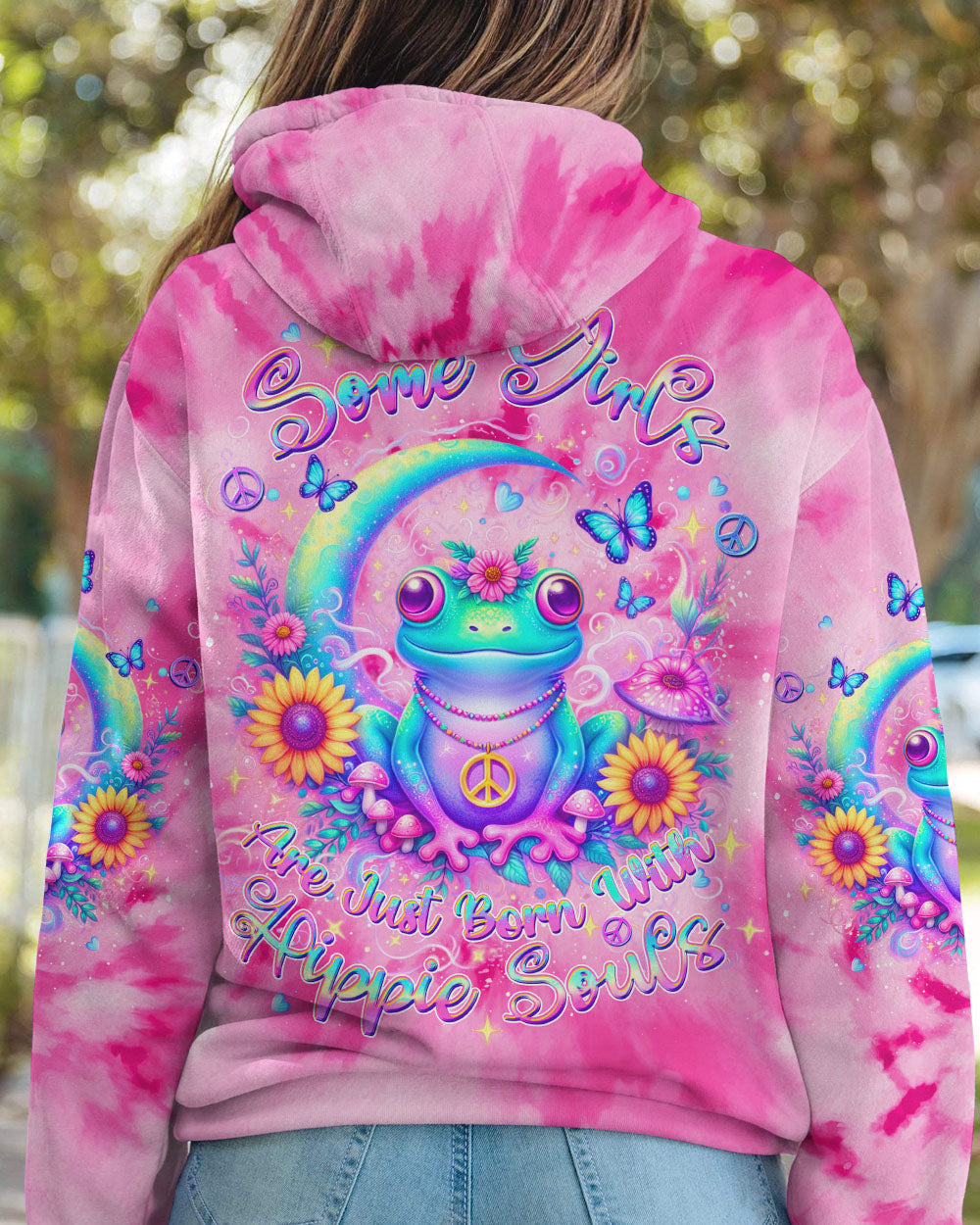 SOME GIRLS ARE JUST BORN WITH HIPPIE SOULS ALL OVER PRINT - YHDU2204245