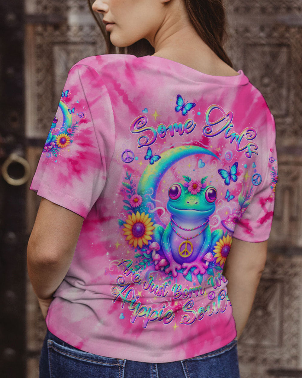 SOME GIRLS ARE JUST BORN WITH HIPPIE SOULS ALL OVER PRINT - YHDU2204245