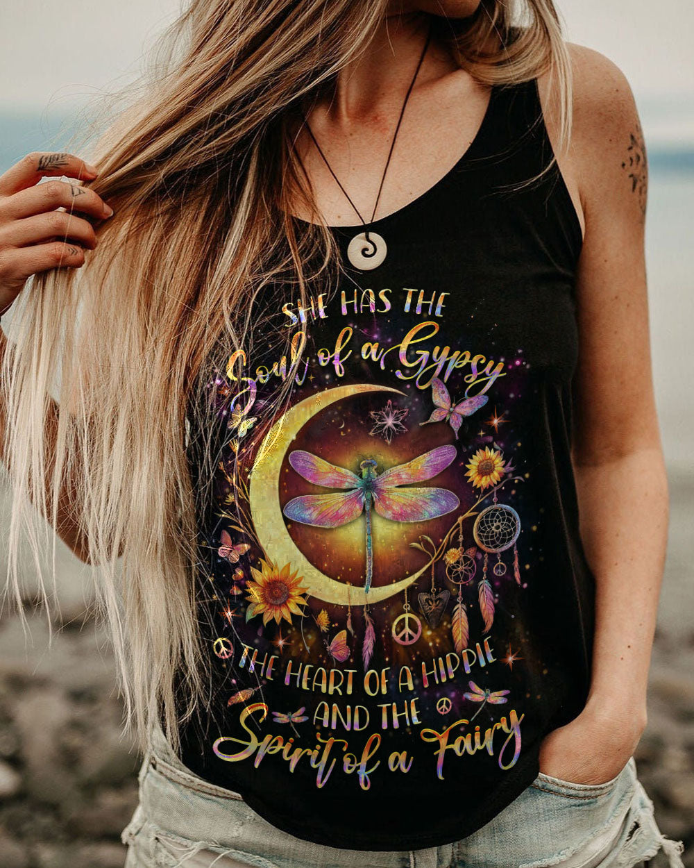 SPIRIT OF A FAIRY DRAGONFLY CRESCENT MOON ALL OVER PRINT - YHDU2311232