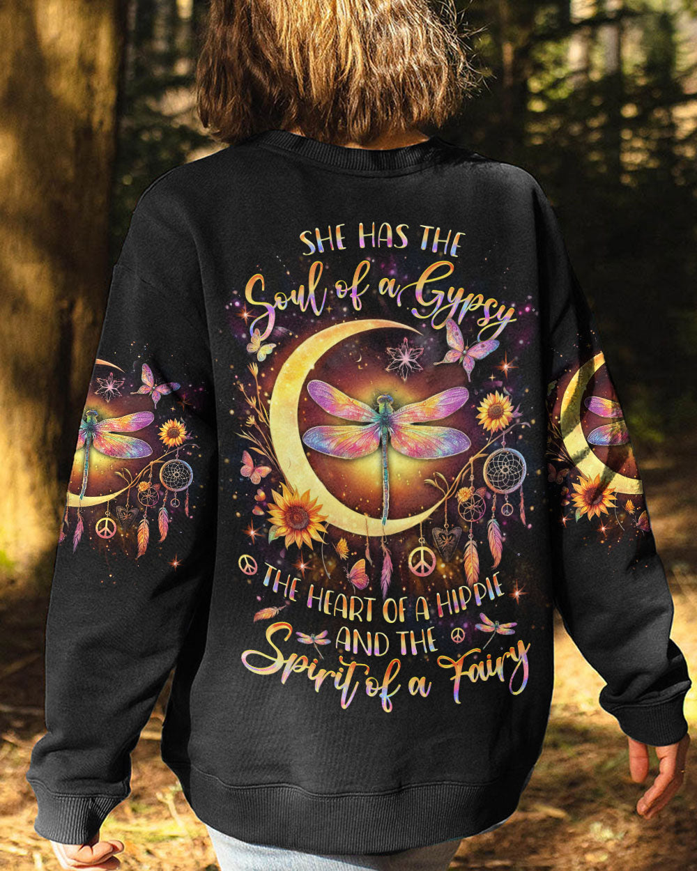 SPIRIT OF A FAIRY DRAGONFLY CRESCENT MOON ALL OVER PRINT - YHDU2311232
