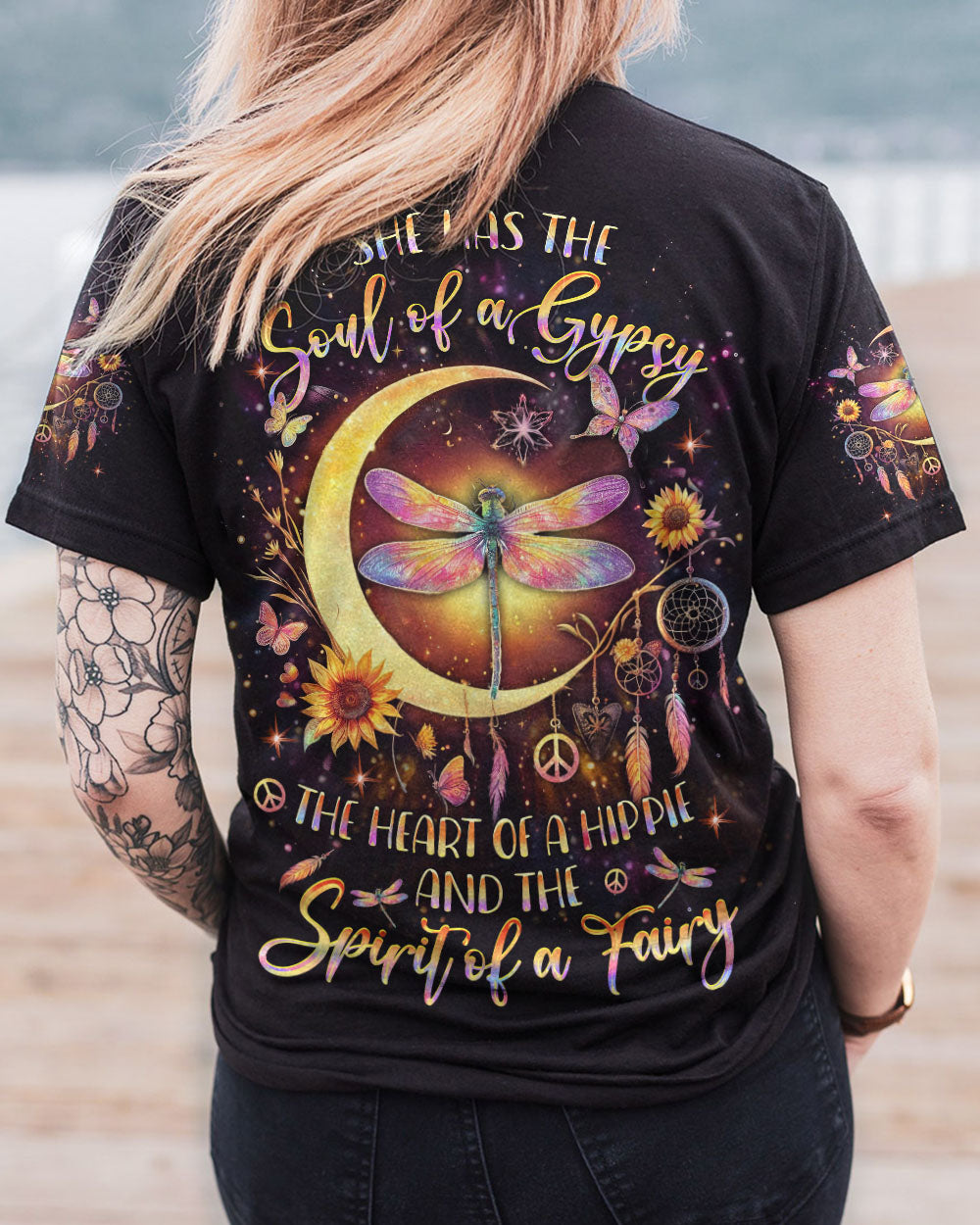 SPIRIT OF A FAIRY DRAGONFLY CRESCENT MOON ALL OVER PRINT - YHDU2311232