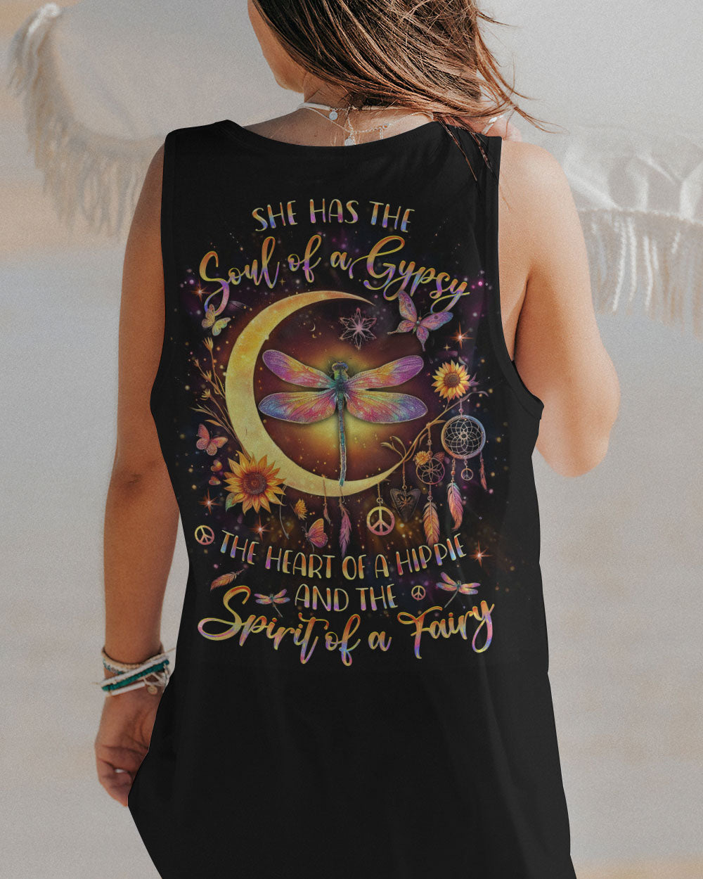 SPIRIT OF A FAIRY DRAGONFLY CRESCENT MOON ALL OVER PRINT - YHDU2311232