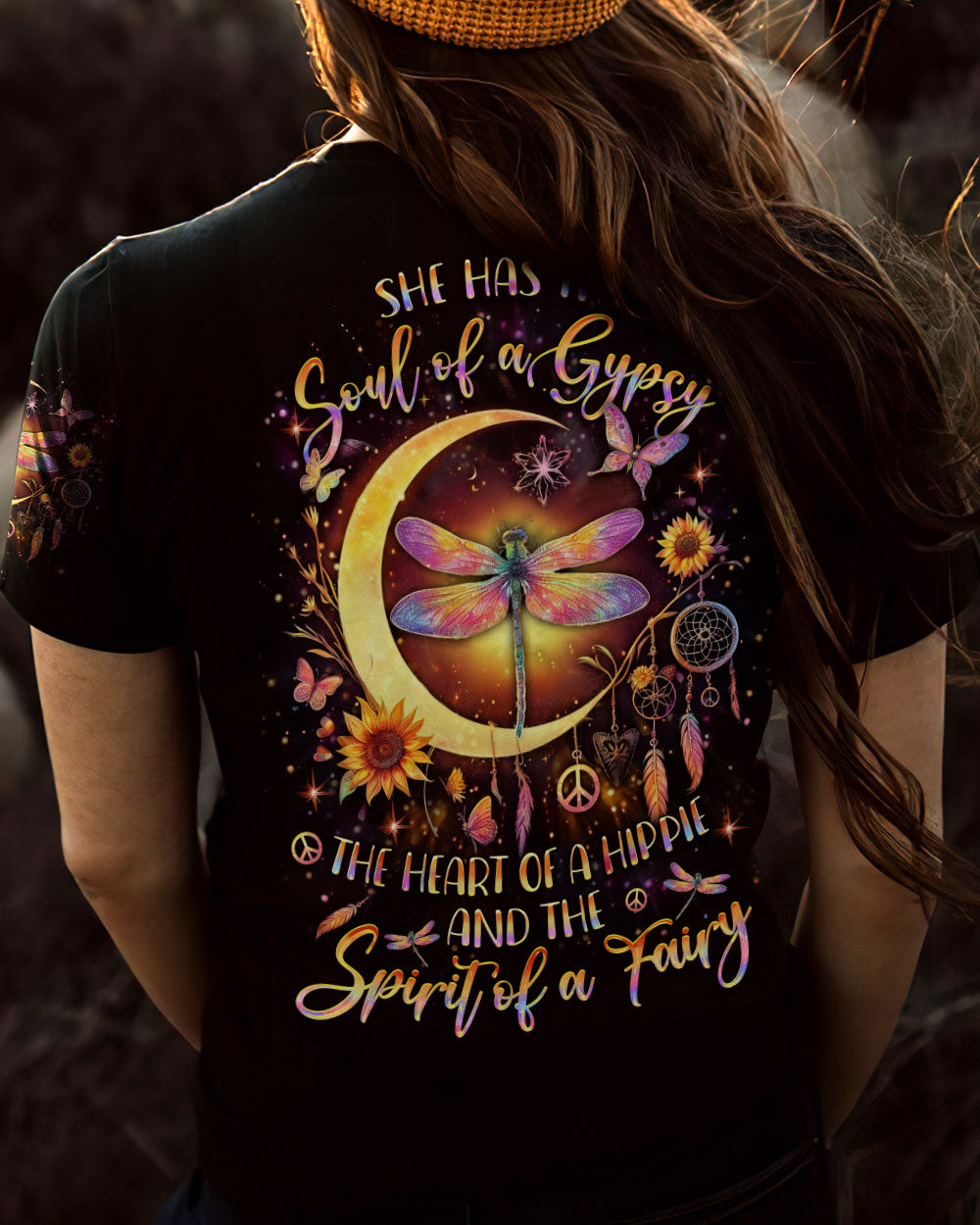 SPIRIT OF A FAIRY DRAGONFLY CRESCENT MOON ALL OVER PRINT - YHDU2311232