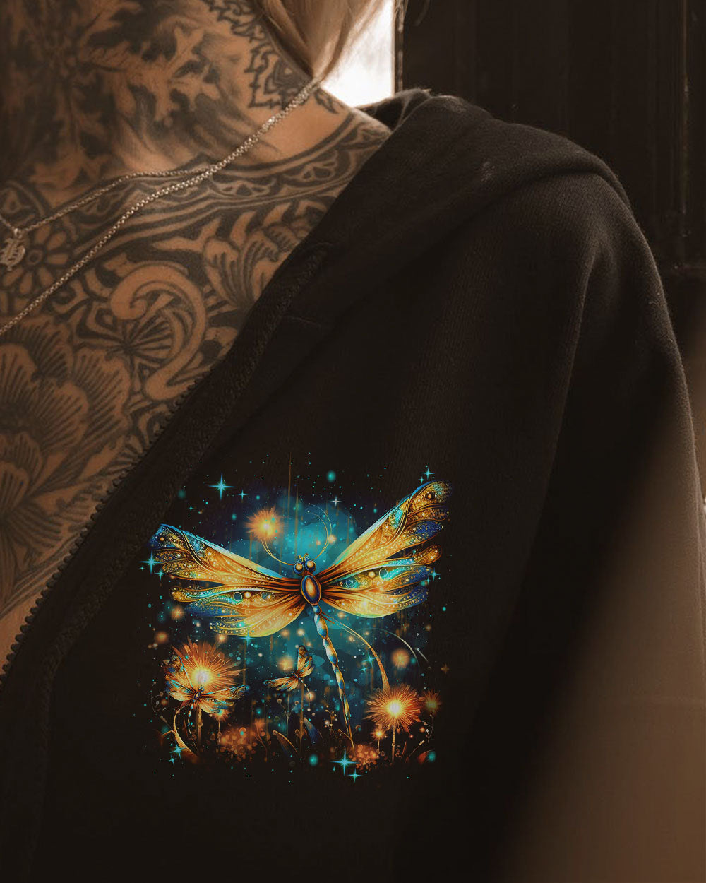 DON'T OVERTHINK JUST LET IT GO DRAGONFLY ALL OVER PRINT - YHDU2407231