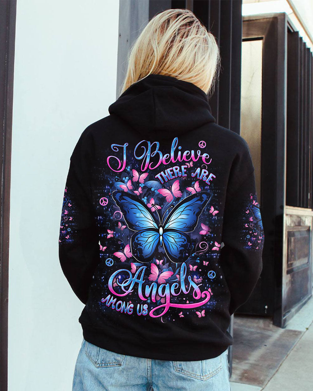 I BELIEVE THERE ARE ANGELS AMONG US ALL OVER PRINT - YHDU2407242