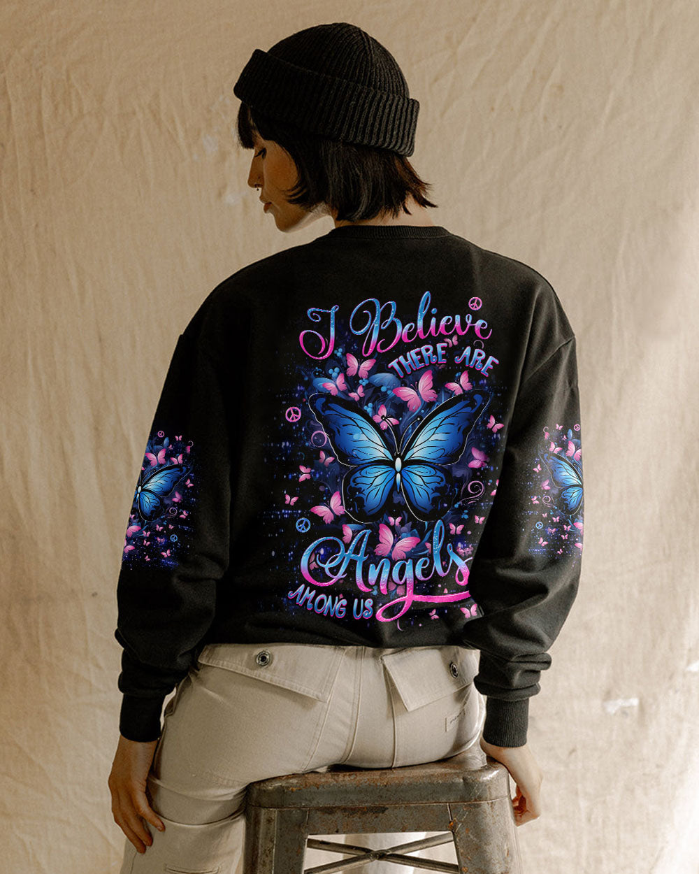 I BELIEVE THERE ARE ANGELS AMONG US ALL OVER PRINT - YHDU2407242